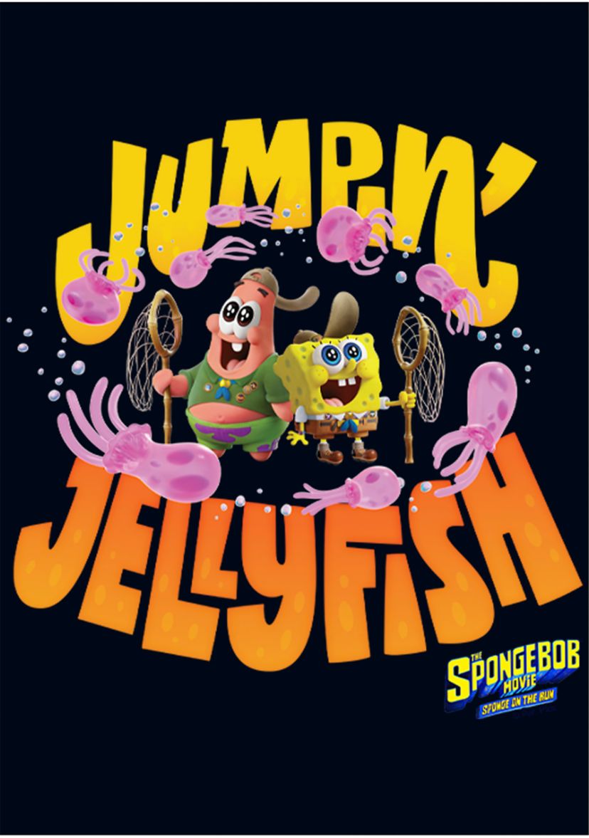 Girls 46x Spongebob Movie Jellyfish Fields Graphic Top