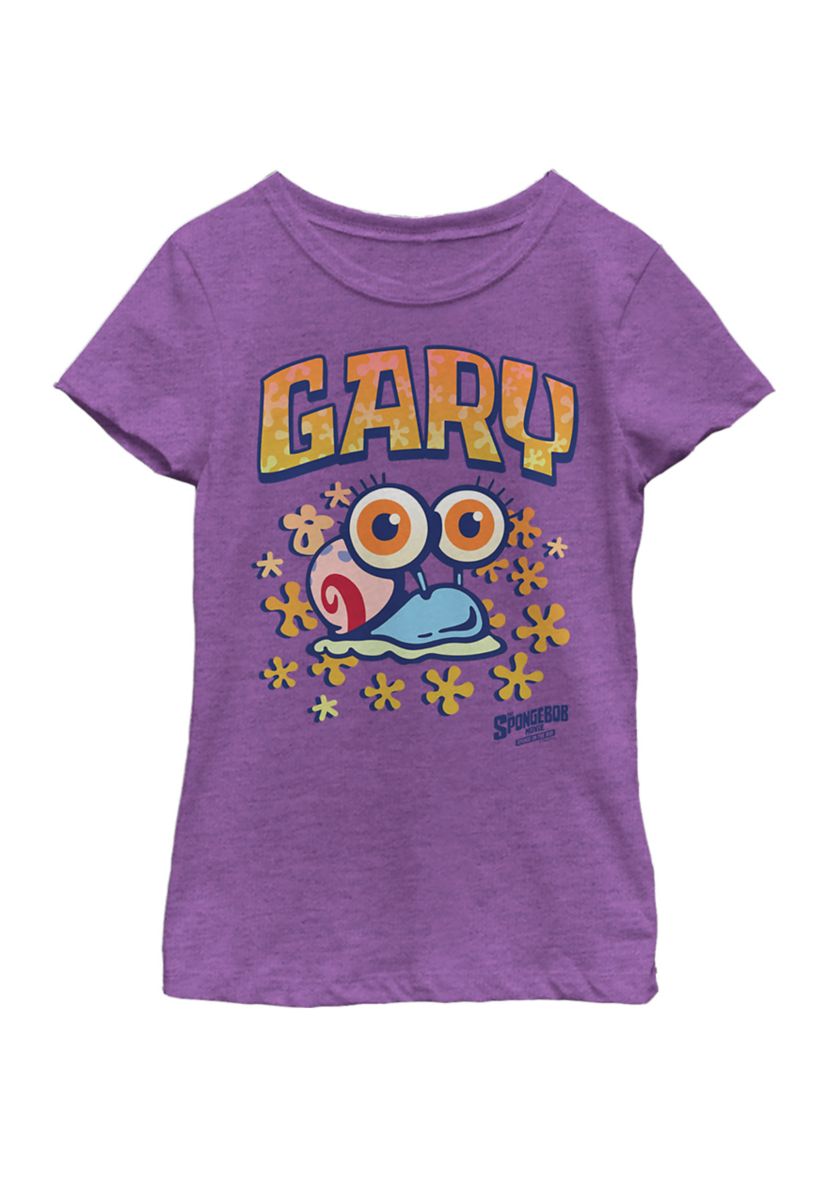 Girls 46x Spongebob Movie Baby Gary Graphic Top