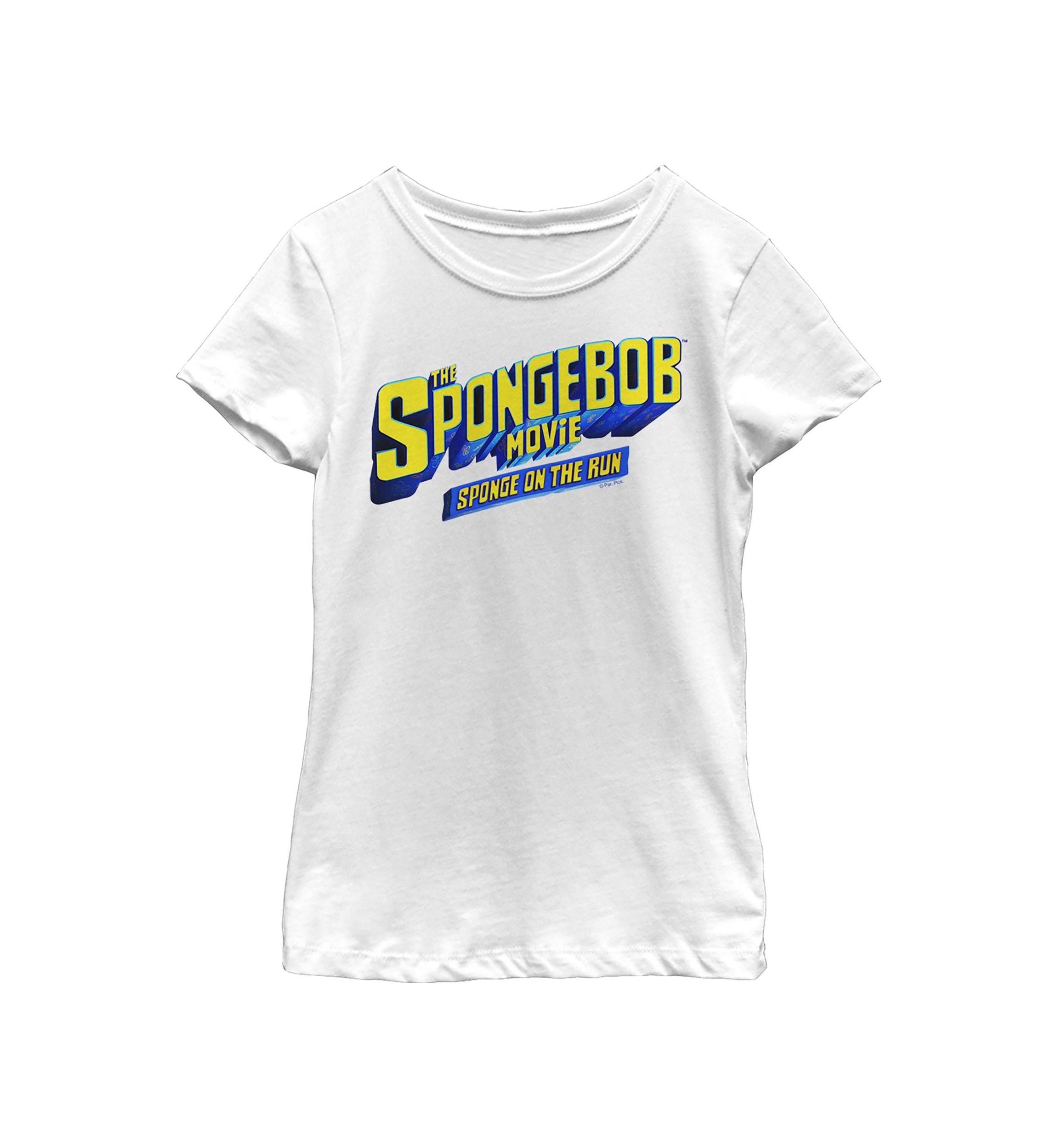 Girls 46x Spongebob Movie Sponge on the Run Movie Logo Graphic Top