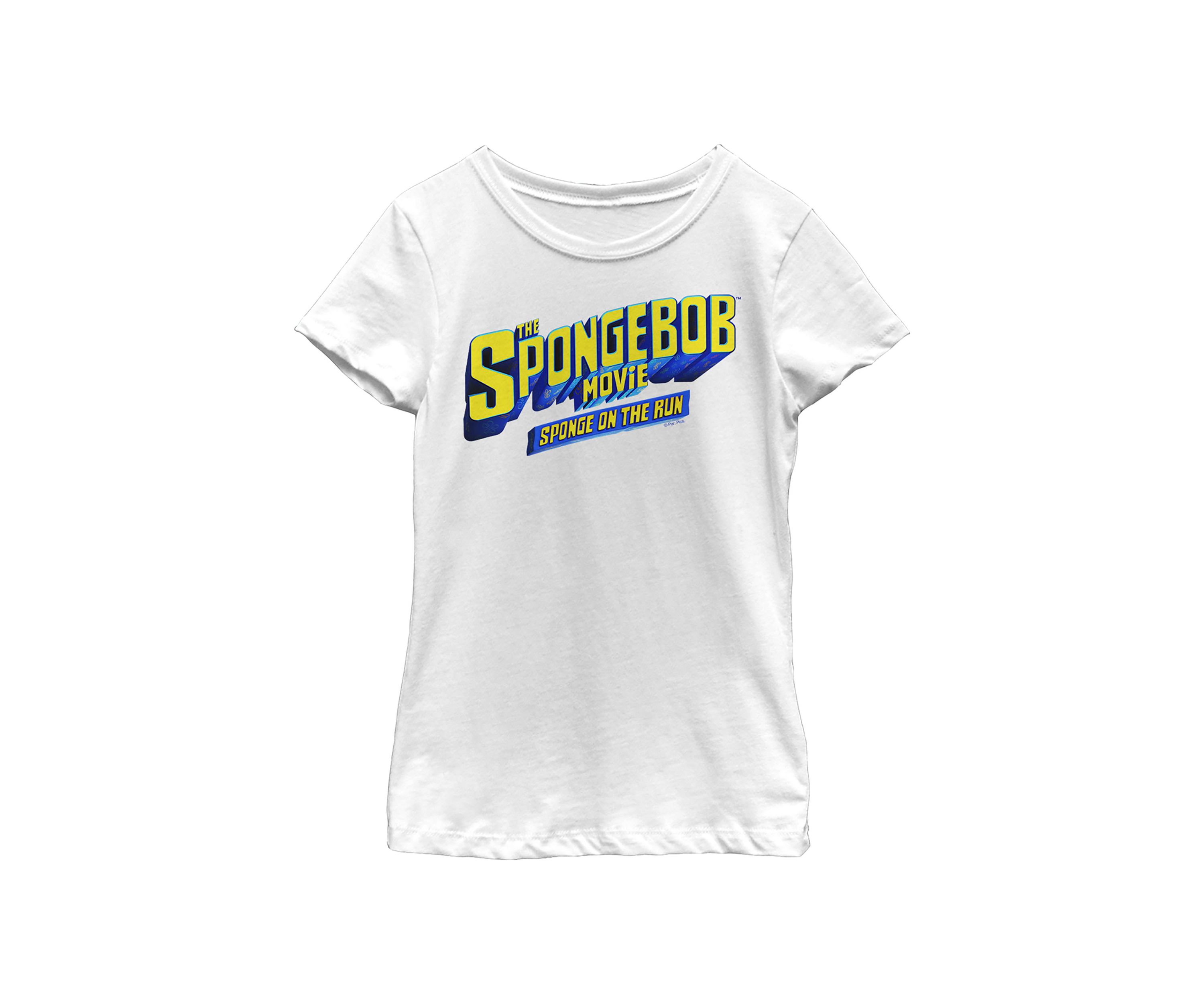 Girls 46x Spongebob Movie Sponge on the Run Movie Logo Graphic Top
