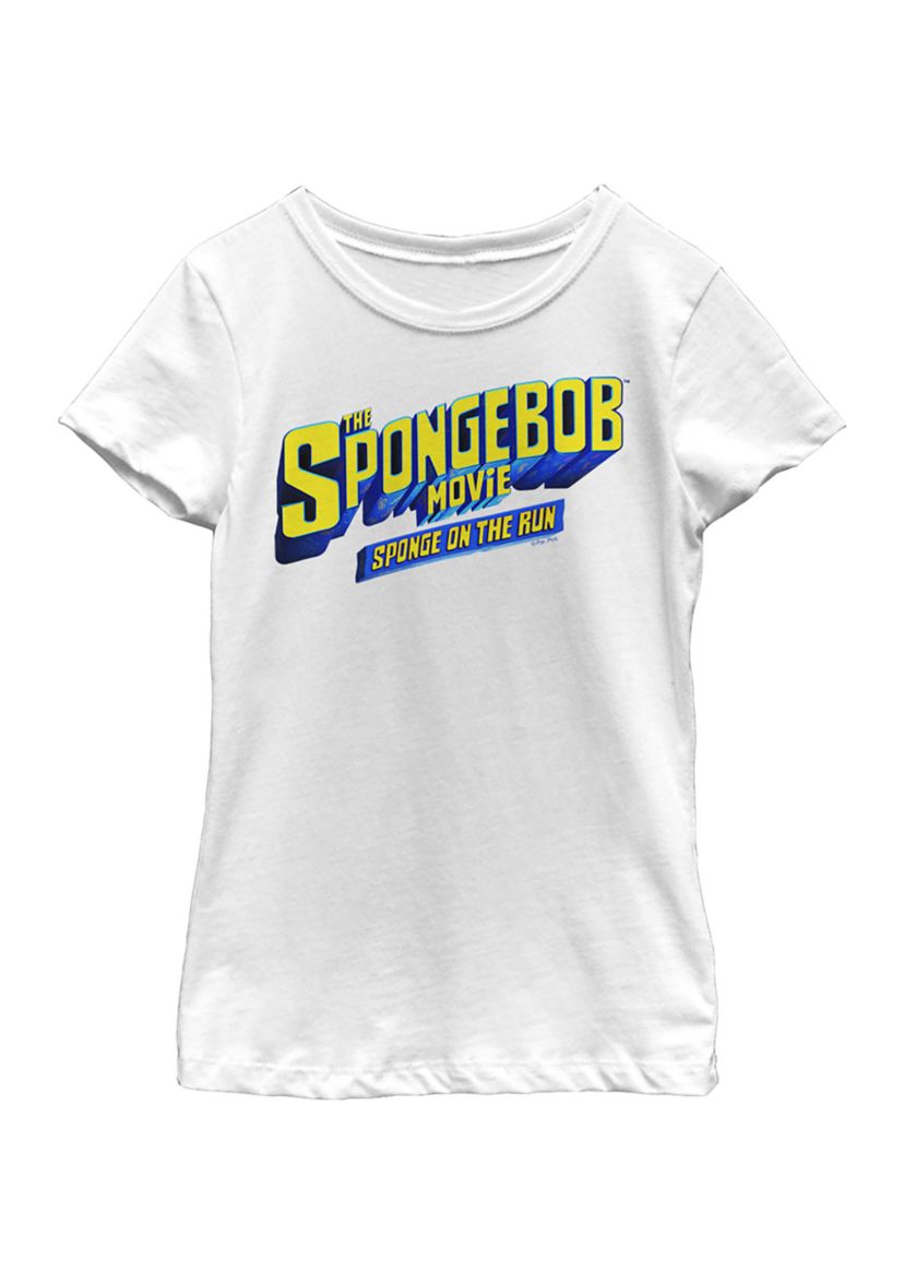 Girls 46x Spongebob Movie Sponge on the Run Movie Logo Graphic Top