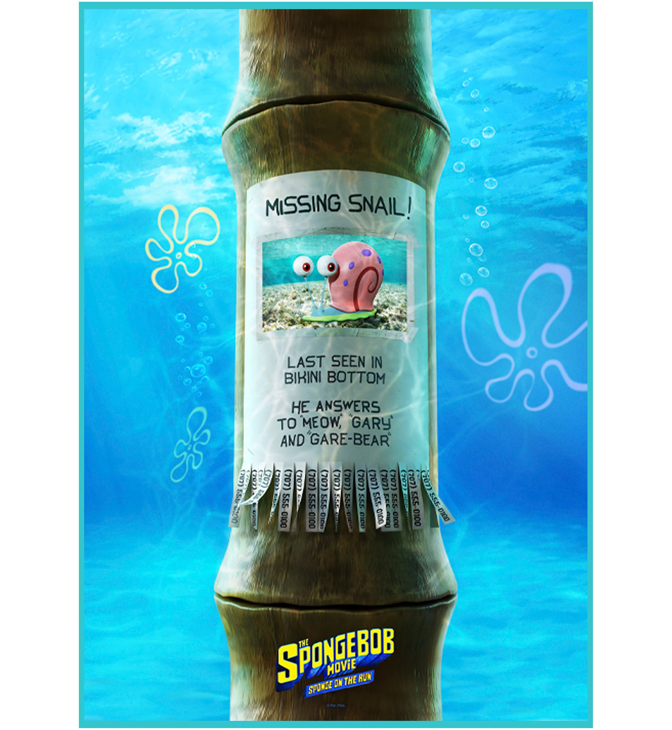 Girls 46x Spongebob Movie Missing Snail Graphic Top