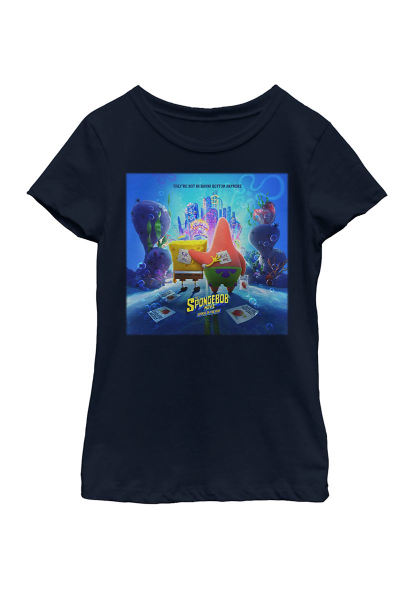 Girls 46x Spongebob Movie Spongebob Movie Poster Graphic Top