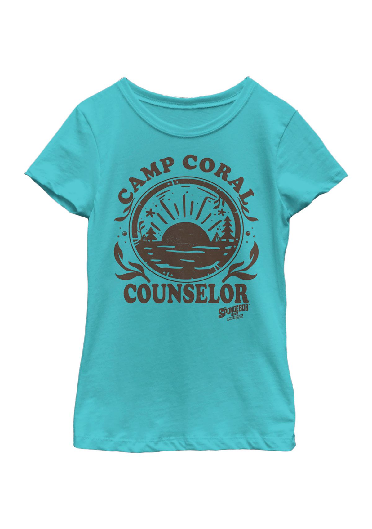 Girls 46x Spongebob Movie Camp Coral Counselor Graphic Top