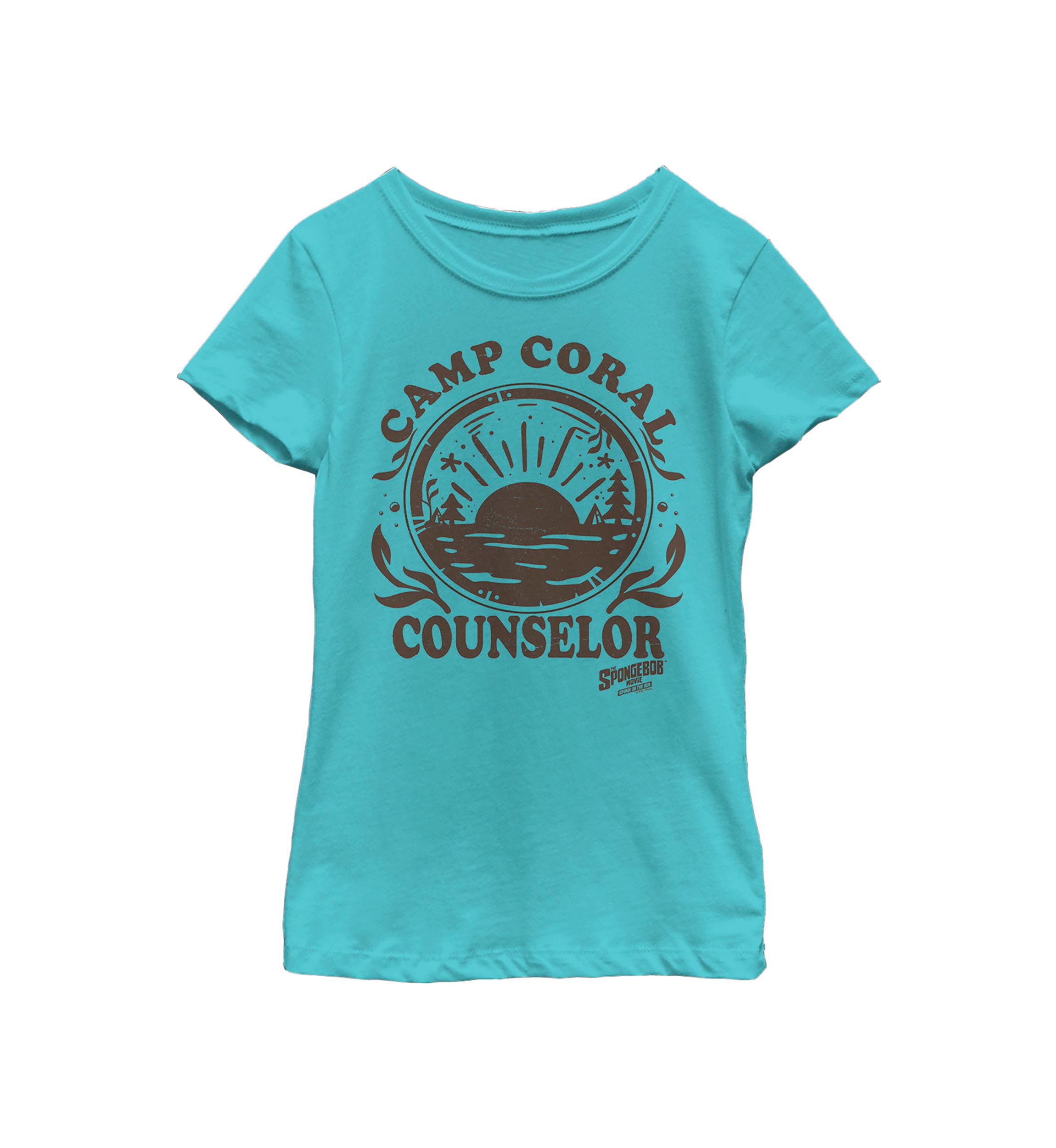 Girls 46x Spongebob Movie Camp Coral Counselor Graphic Top
