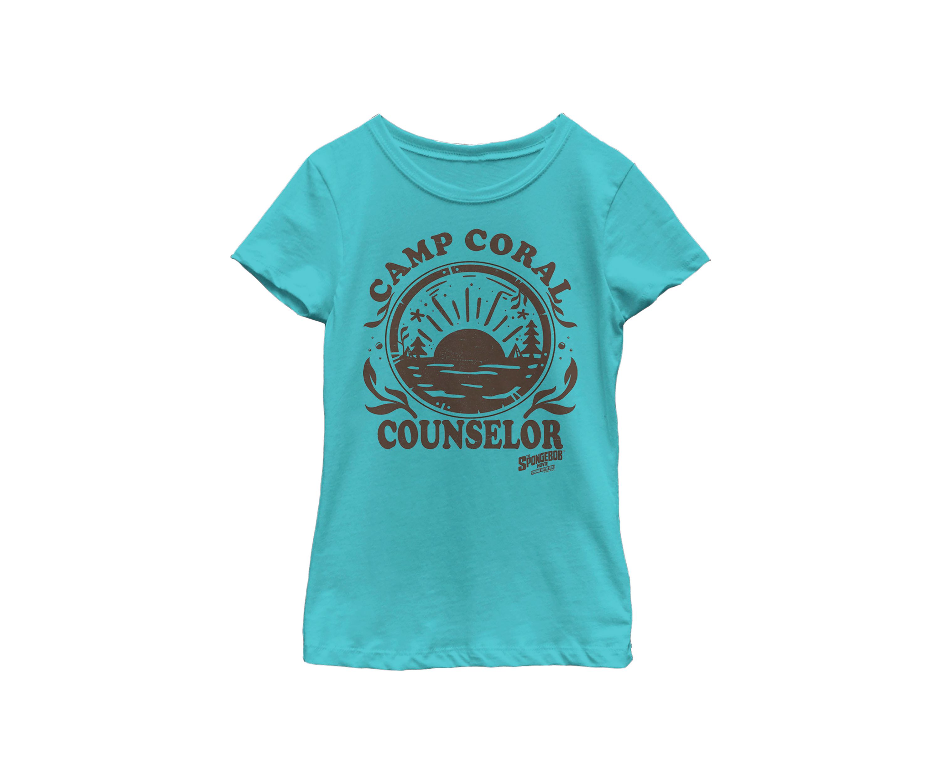Girls 46x Spongebob Movie Camp Coral Counselor Graphic Top
