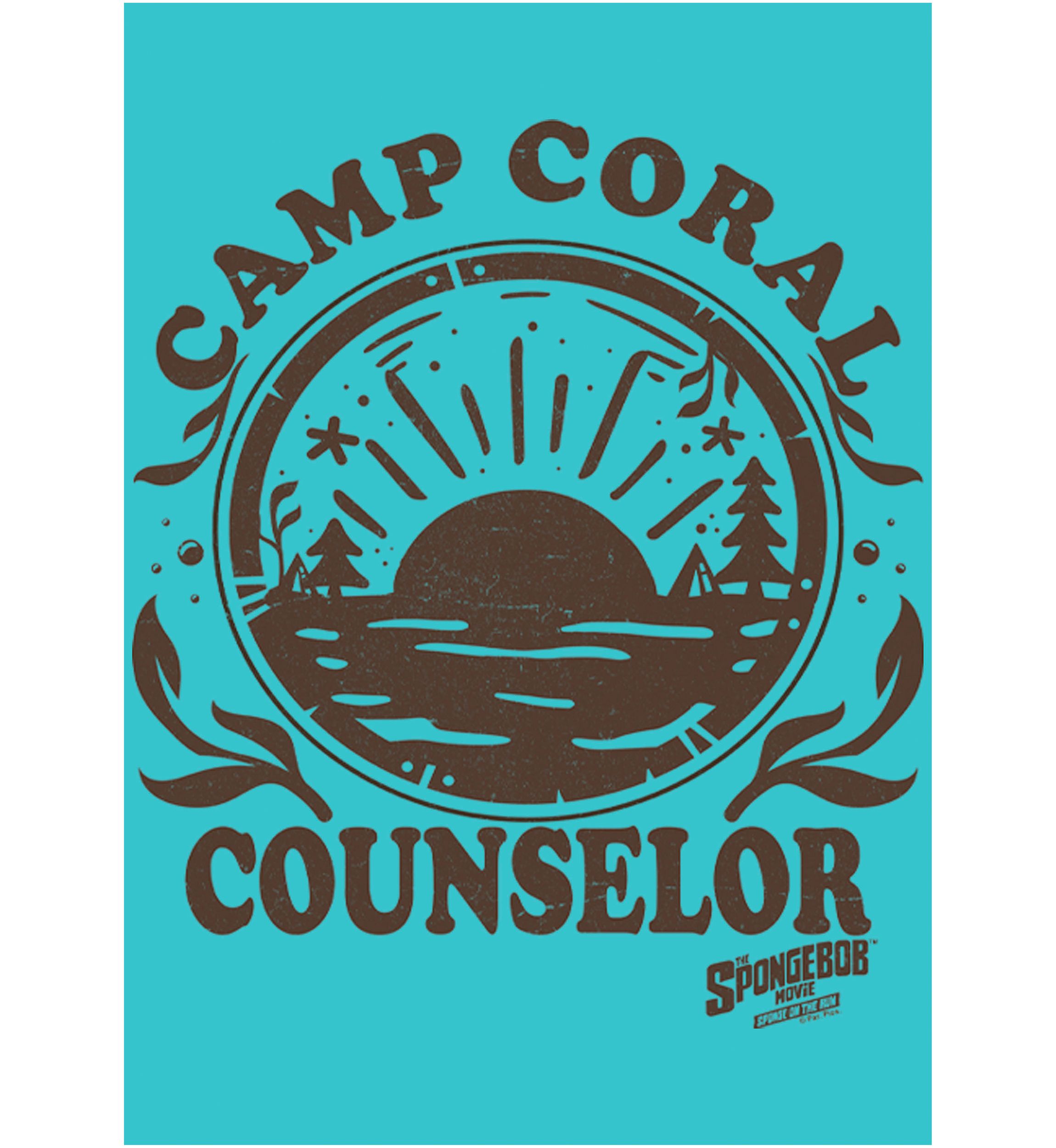 Girls 46x Spongebob Movie Camp Coral Counselor Graphic Top