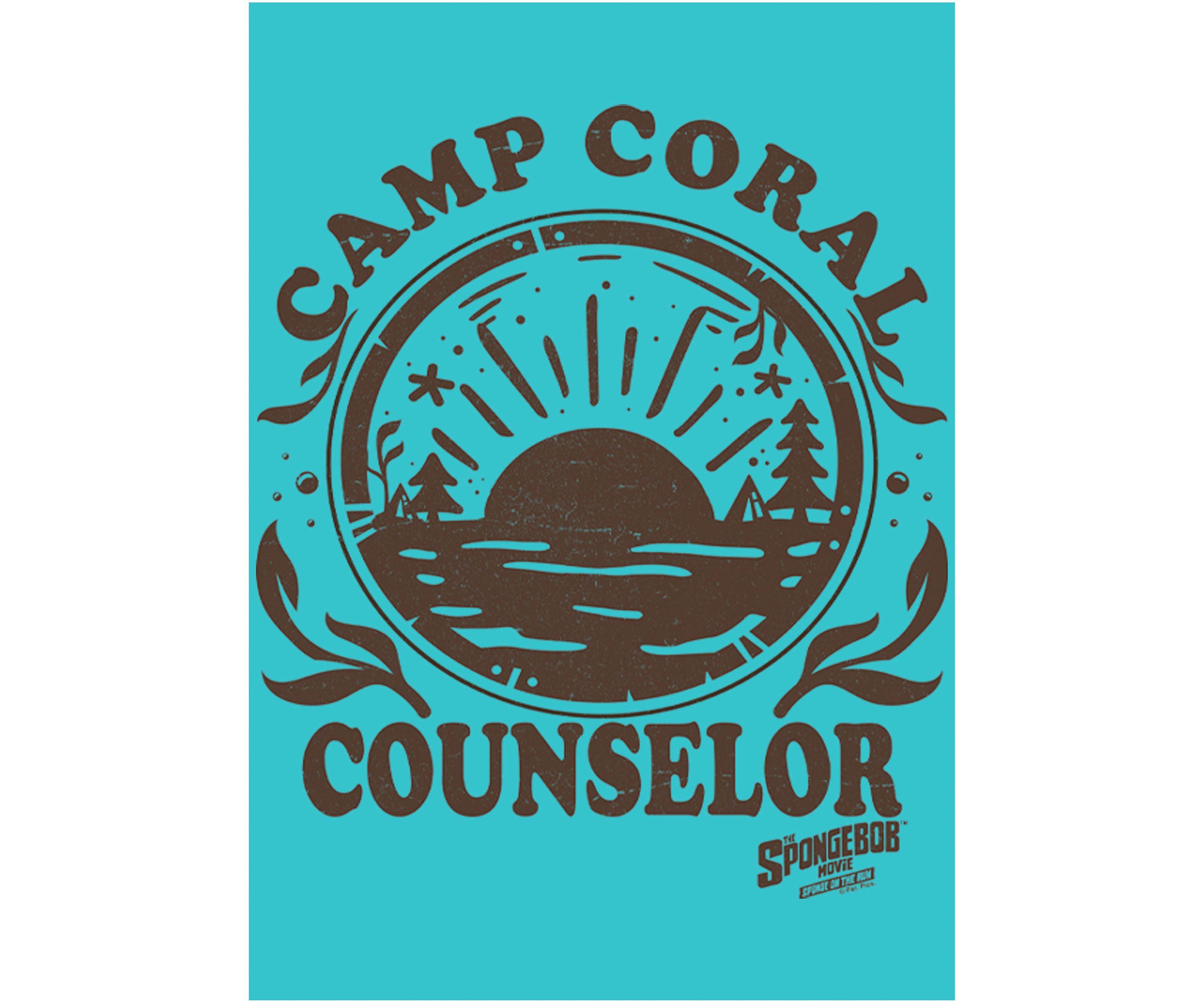 Girls 46x Spongebob Movie Camp Coral Counselor Graphic Top