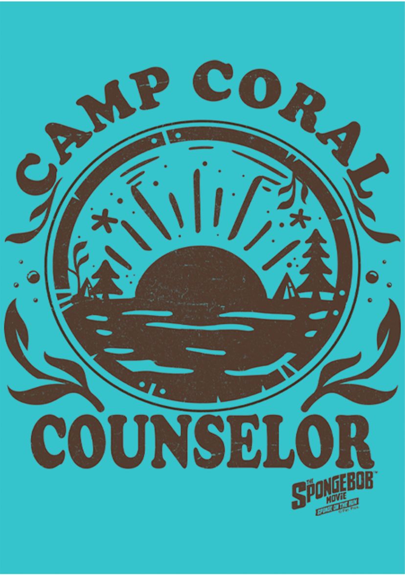 Girls 46x Spongebob Movie Camp Coral Counselor Graphic Top