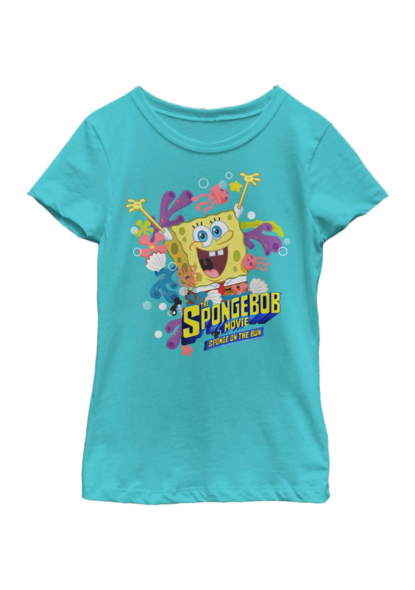 Girls 46x Spongebob Movie Sponge On The Run Graphic Top