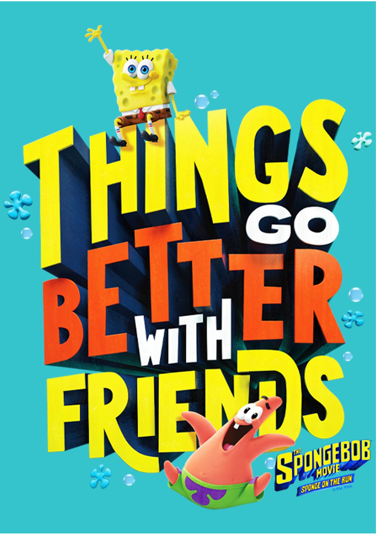 Girls 46x Spongebob Movie Better With Friends Graphic Top