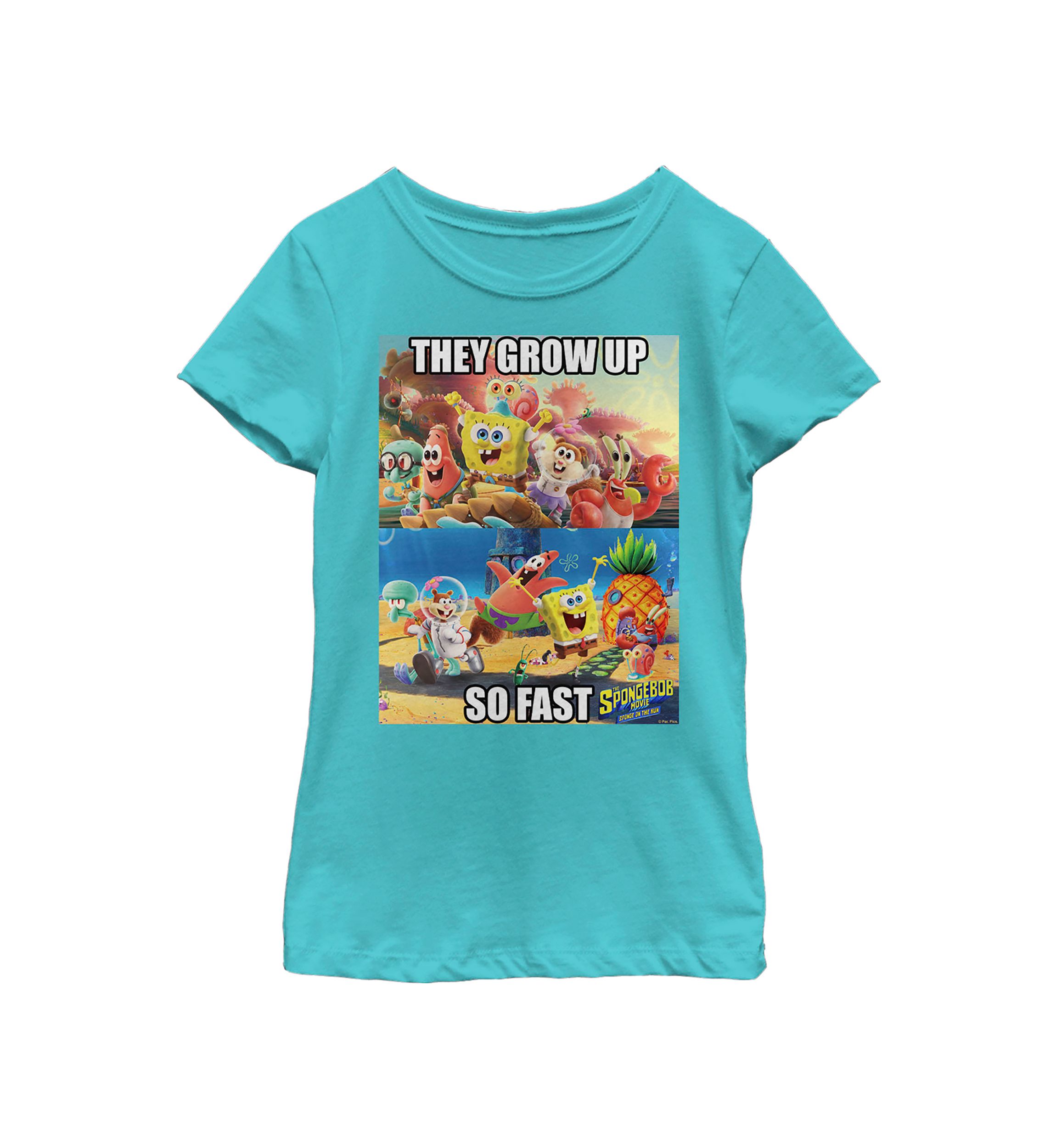 Girls 46x Spongebob Movie They Grow Fast Graphic Top