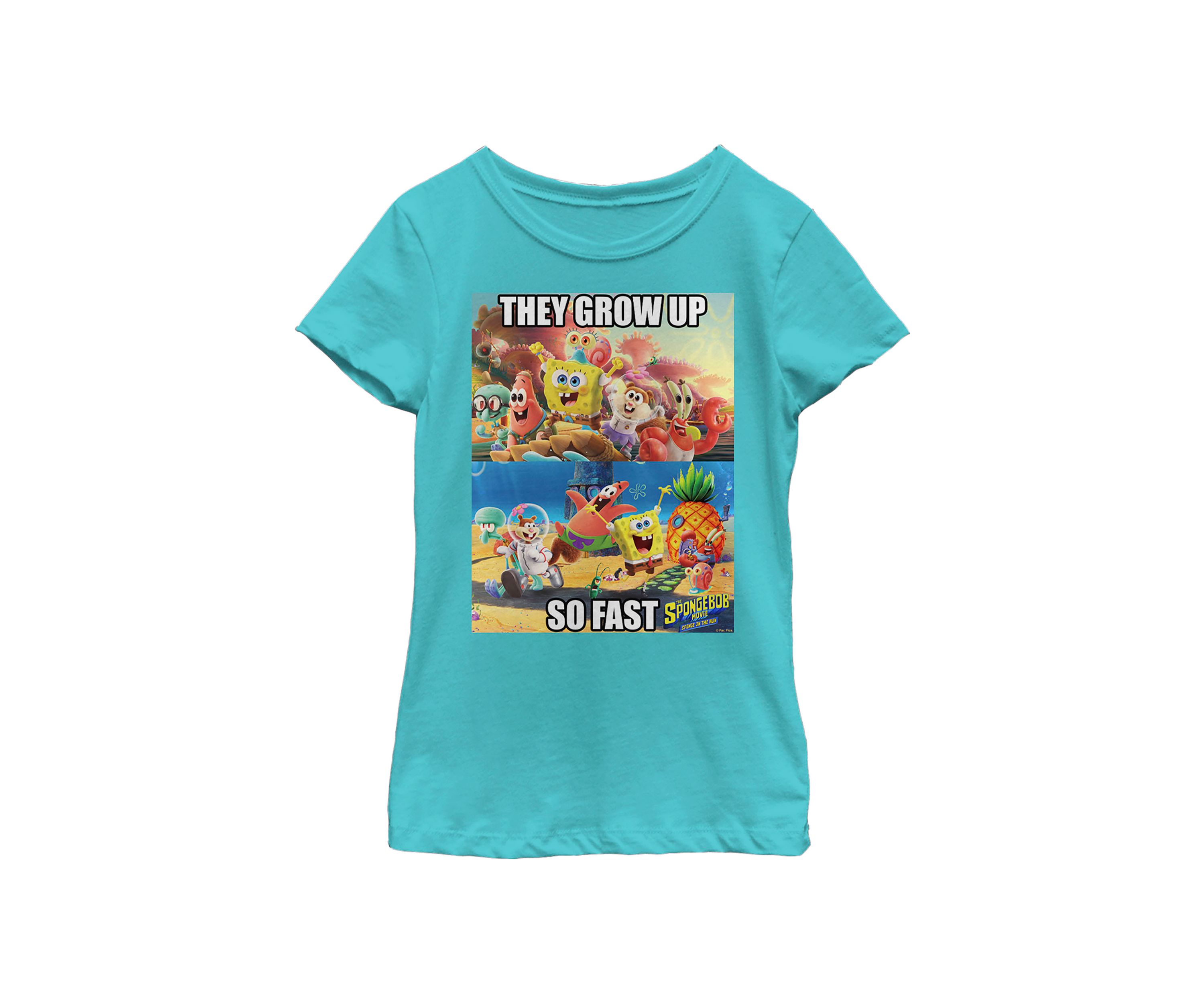 Girls 46x Spongebob Movie They Grow Fast Graphic Top