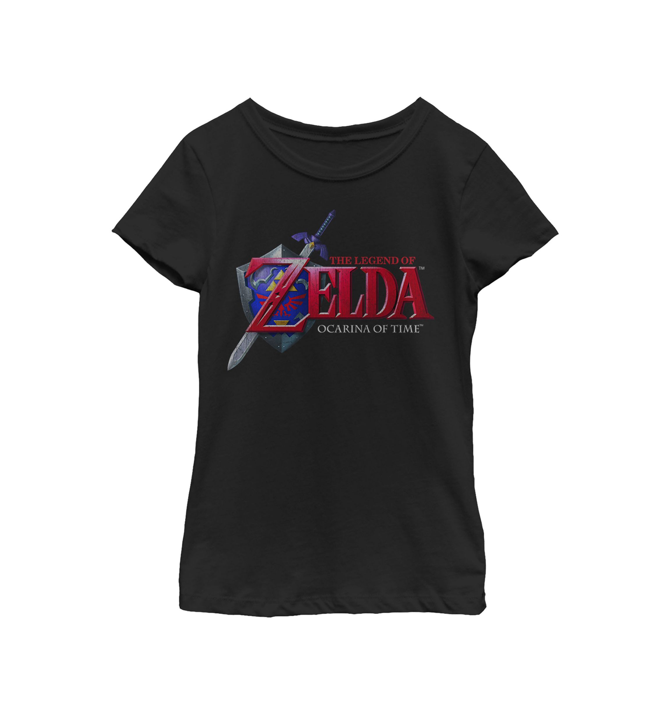 Girls 7-16 Zelda Ocarina of Time Classic Logo Short Sleeve Graphic T-Shirt