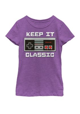 Nintendo Girls 7-16 NES Controller Keep It Classic Short Sleeve Graphic T-Shirt