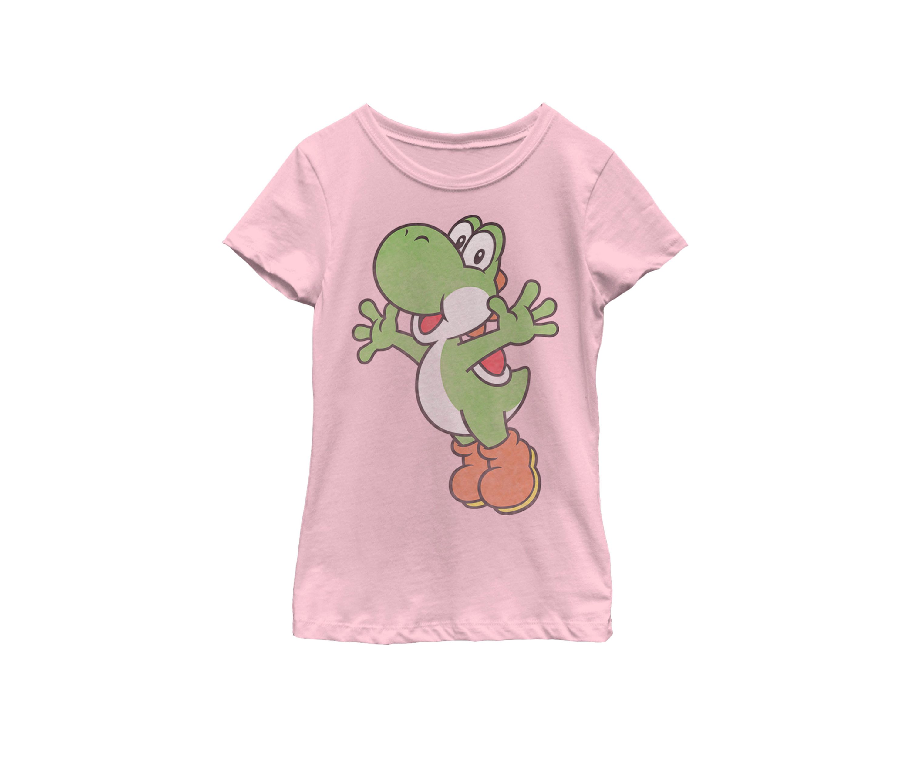 Girls 7-16 Super Mario Yoshi Classic Jump Portrait Short Sleeve Graphic T-Shirt