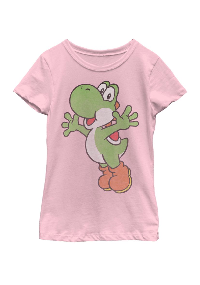 Girls 7-16 Super Mario Yoshi Classic Jump Portrait Short Sleeve Graphic T-Shirt