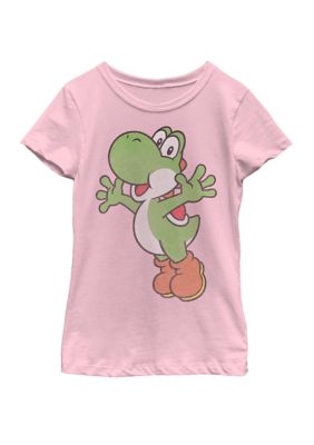 Nintendo Girls 7-16 Super Mario Yoshi Classic Jump Portrait Short Sleeve Graphic T-Shirt