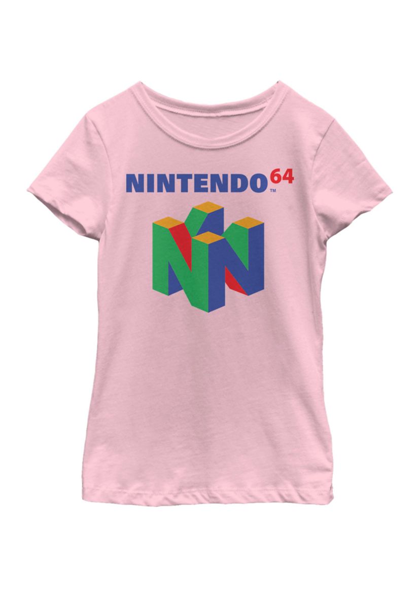 Girls 7-16 64 Classic Logo Retro Vintage Short Sleeve Graphic T-Shirt