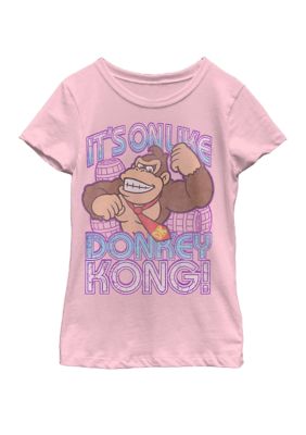 Nintendo Girls 7-16 Donkey Kong It's On Taunt Short Sleeve Graphic T-Shirt