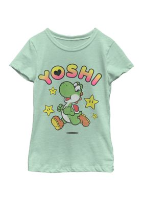 Nintendo Girls 7-16 Super Mario Yoshi Star Power Sprint Short Sleeve T-Shirt