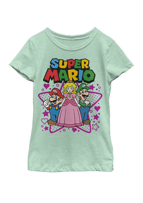 Nintendo Girls 7-16 Super Mario Peach Luigi Trio