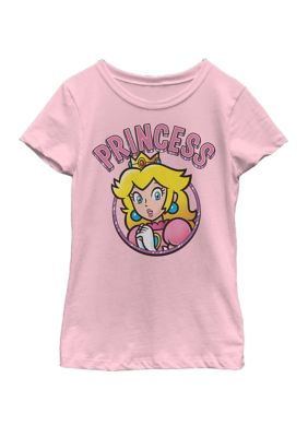 Nintendo Girls 7-16 Super Mario Peach The Princess Portrait Short Sleeve Graphic T-Shirt