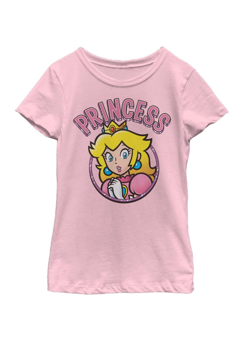 Girls 7-16 Super Mario Peach The Princess Portrait Short Sleeve Graphic T-Shirt