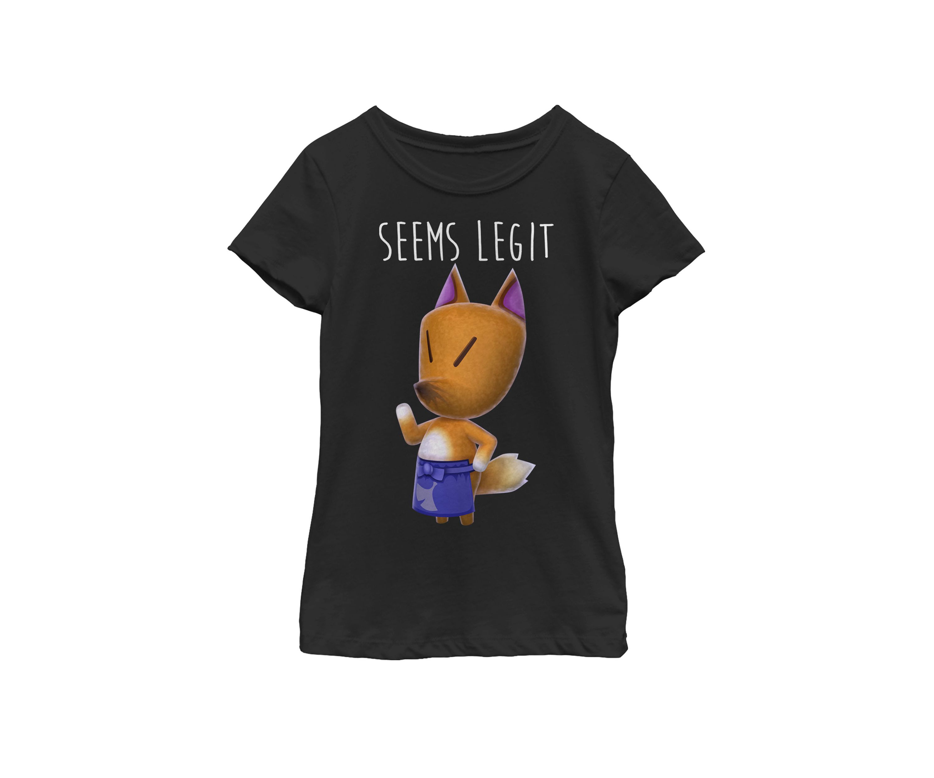 Girls 7-16 Animal Crossing Redd The Fox Seems Legit Short Sleeve Graphic T-Shirt
