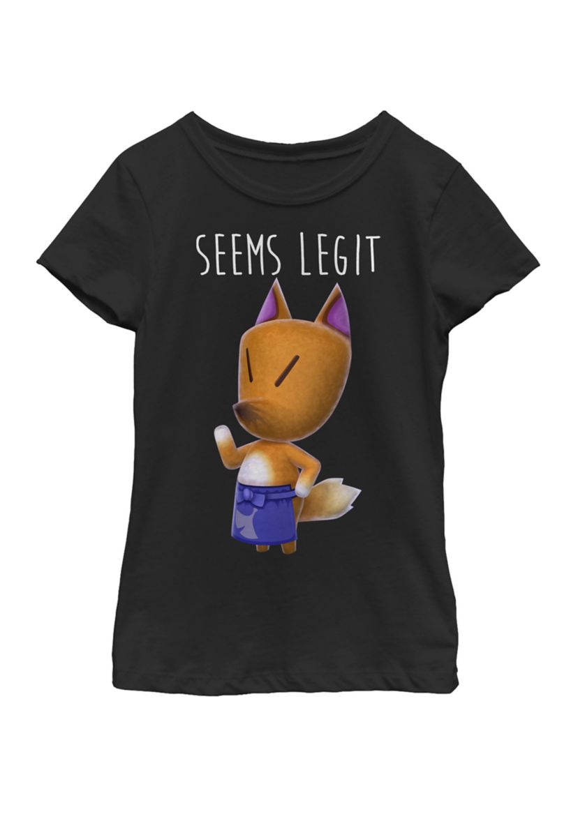 Girls 7-16 Animal Crossing Redd The Fox Seems Legit Short Sleeve Graphic T-Shirt