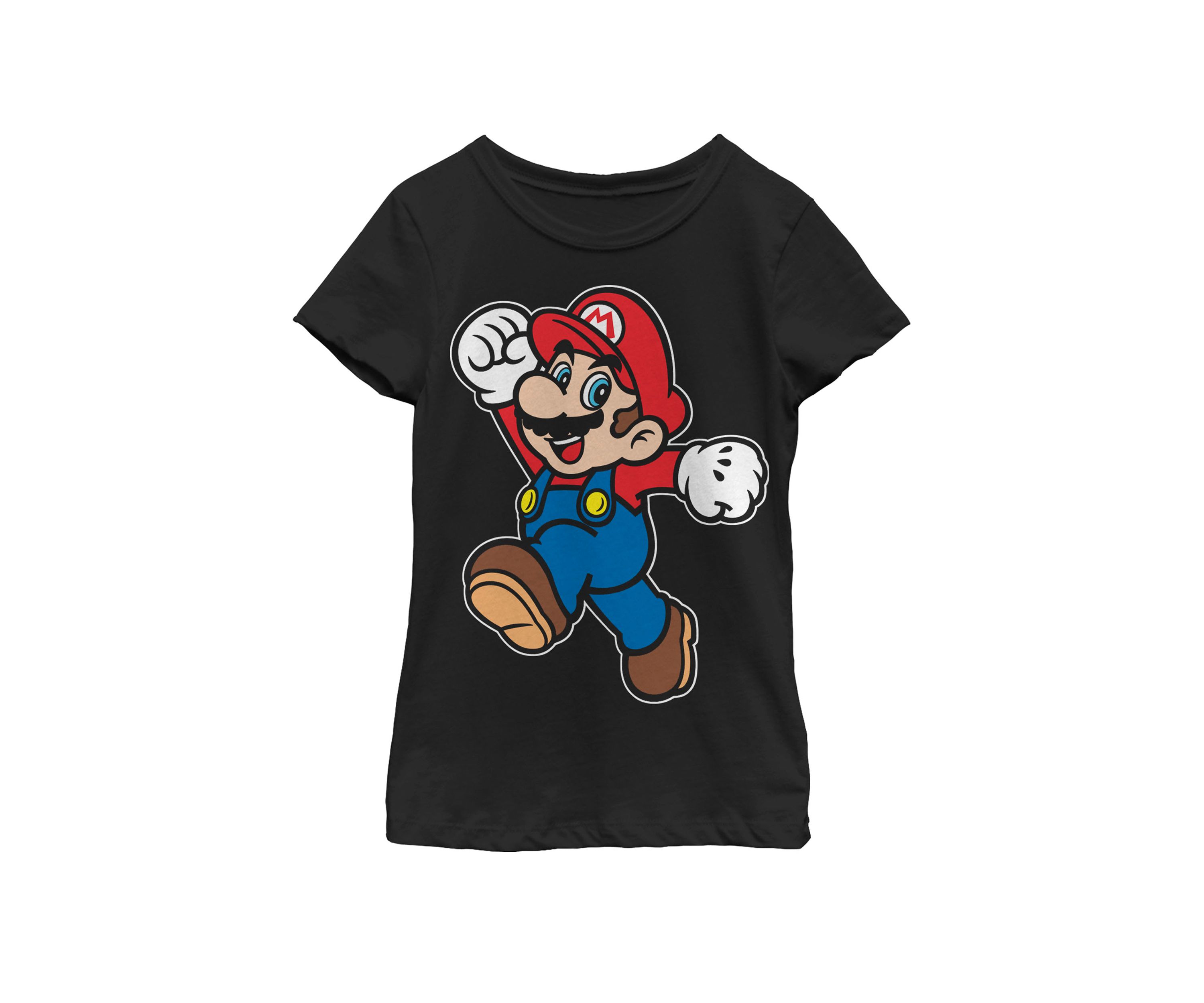 Girls 7-16 Super Mario Classic Jump Portrait Short Sleeve Graphic T-Shirt