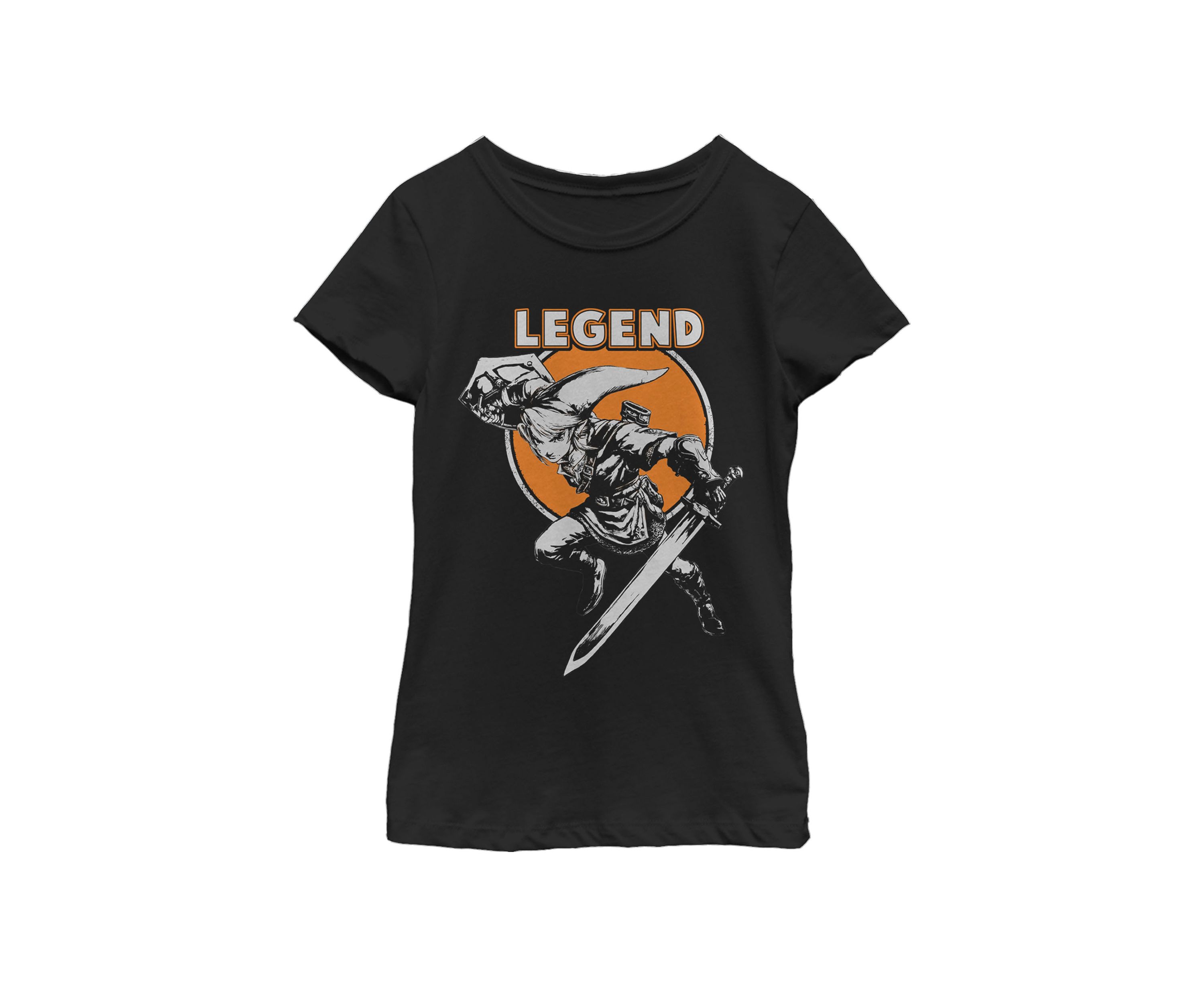 Girls 7-16 Zelda Link Warrior Stance Legend Short Sleeve Graphic T-Shirt