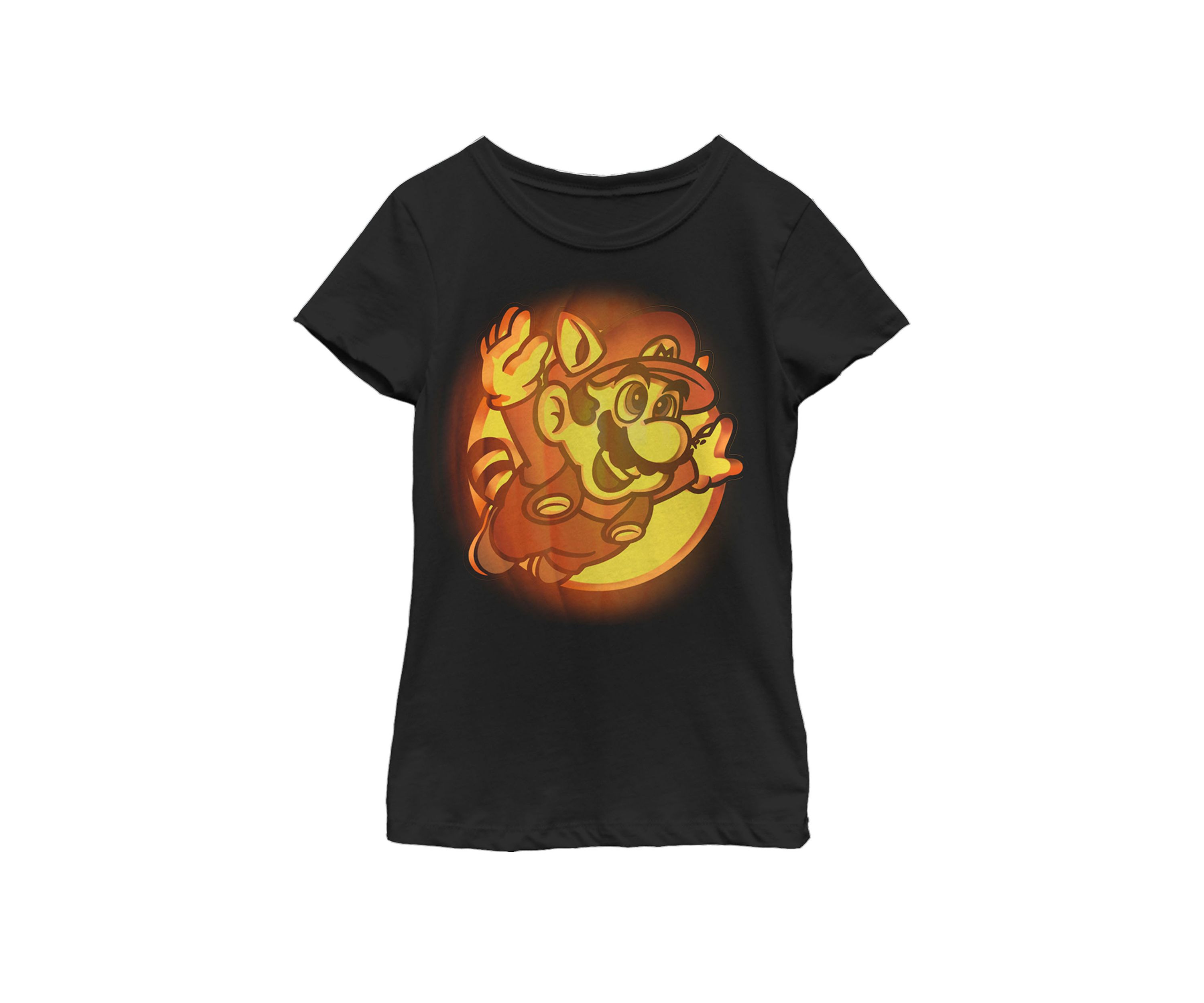 Girls 7-16 Super Mario Raccoon Halloween Short Sleeve Graphic T-Shirt