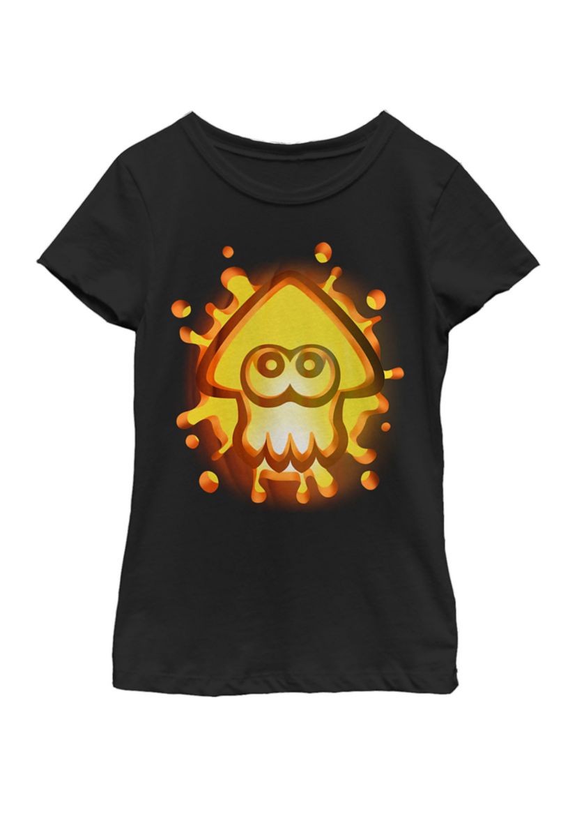 Girls 7-16 Splatoon Inkling Halloween Pumpkin Short Sleeve Graphic T-Shirt