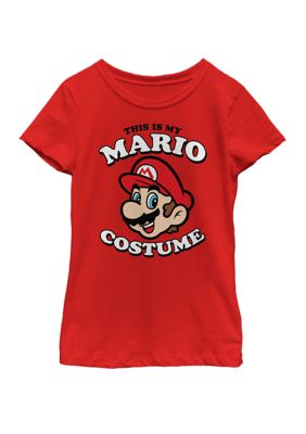 Nintendo Girls 7-16 Super Mario My Mario Costume Short Sleeve Graphic T-Shirt