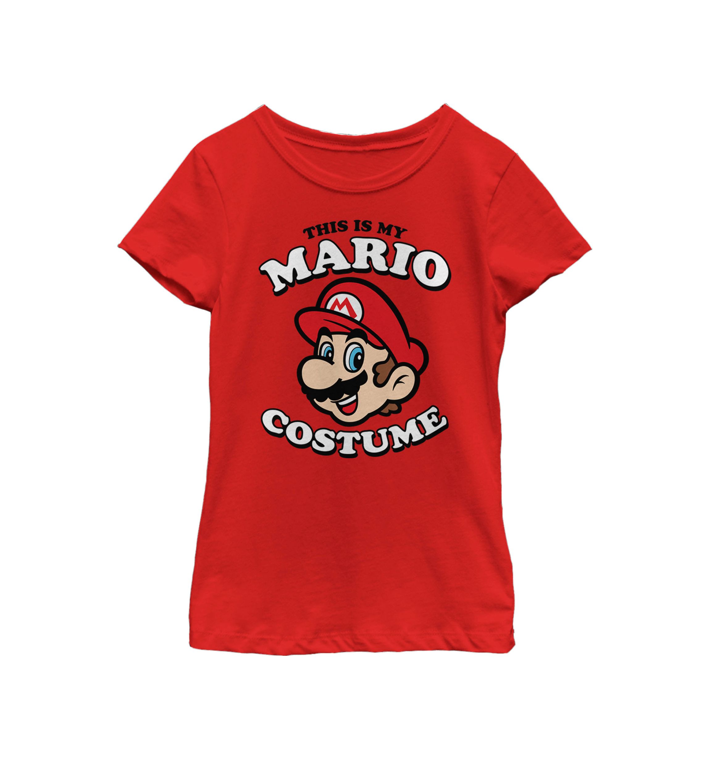 Girls 7-16 Super Mario My Mario Costume Short Sleeve Graphic T-Shirt