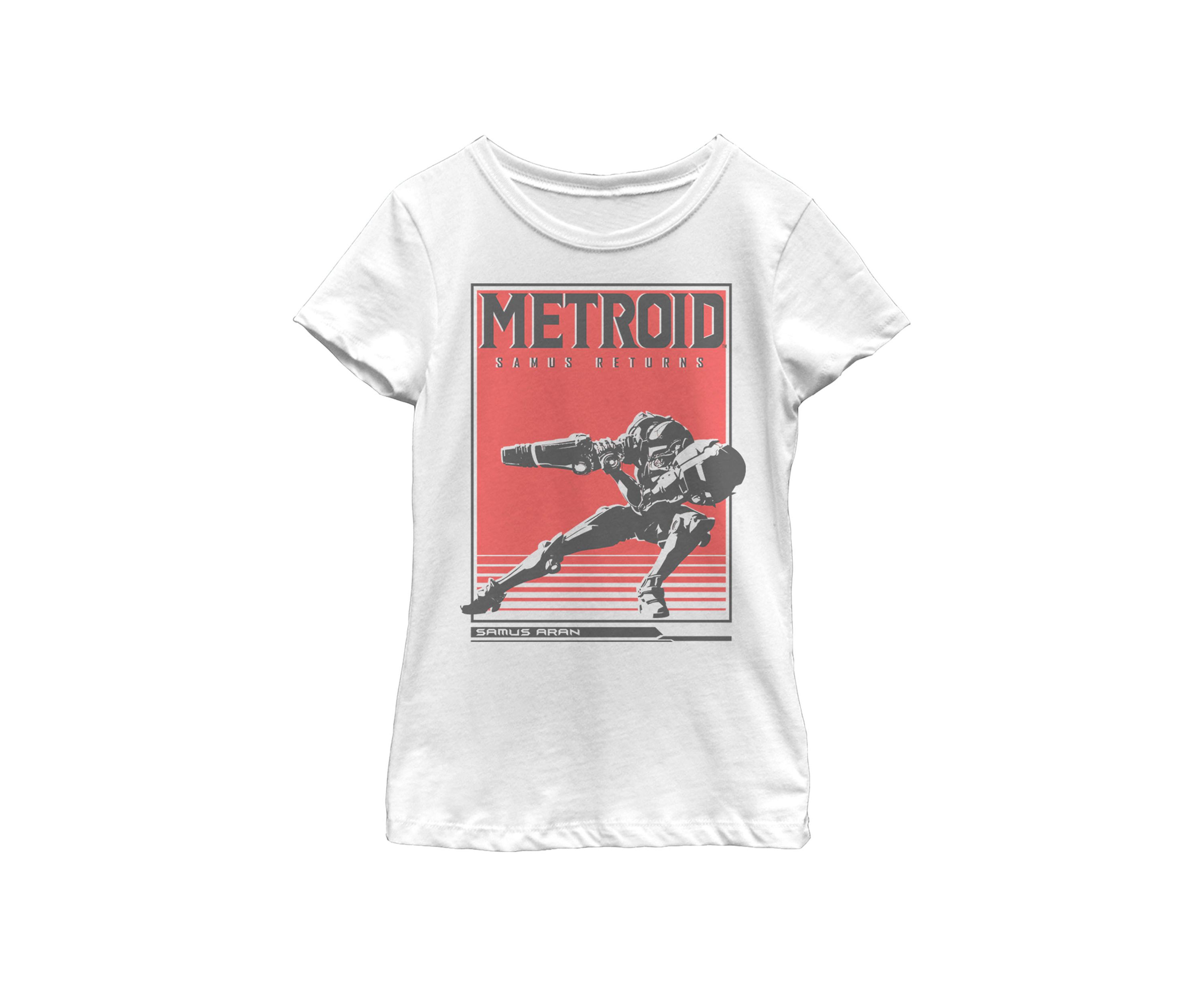 Girls 7-16 Metroid Samus Returns Side Pose Short Sleeve Graphic T-Shirt