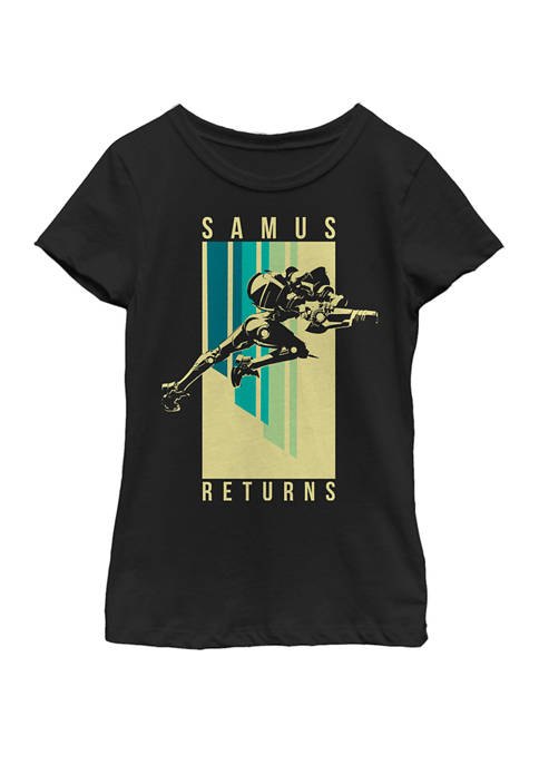Girls 7-16 Metroid Samus Returns Spotlight Short Sleeve Graphic T-Shirt