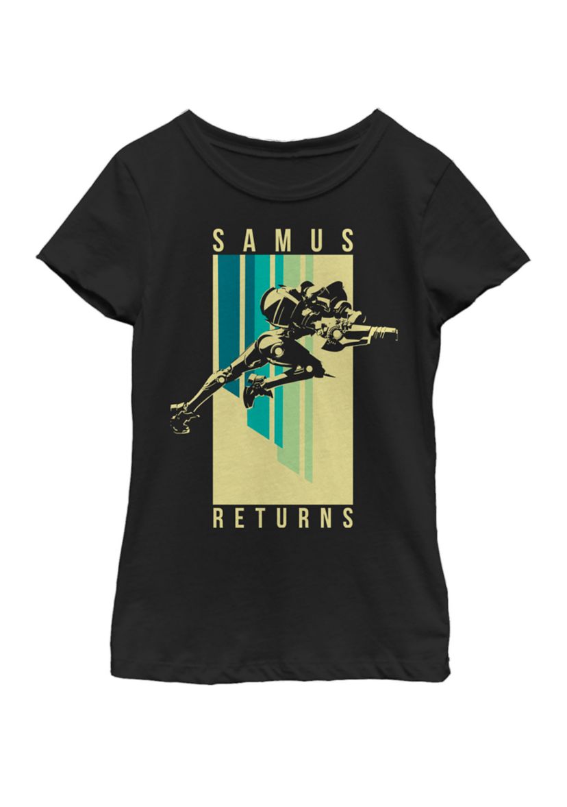 Girls 7-16 Metroid Samus Returns Spotlight Short Sleeve Graphic T-Shirt