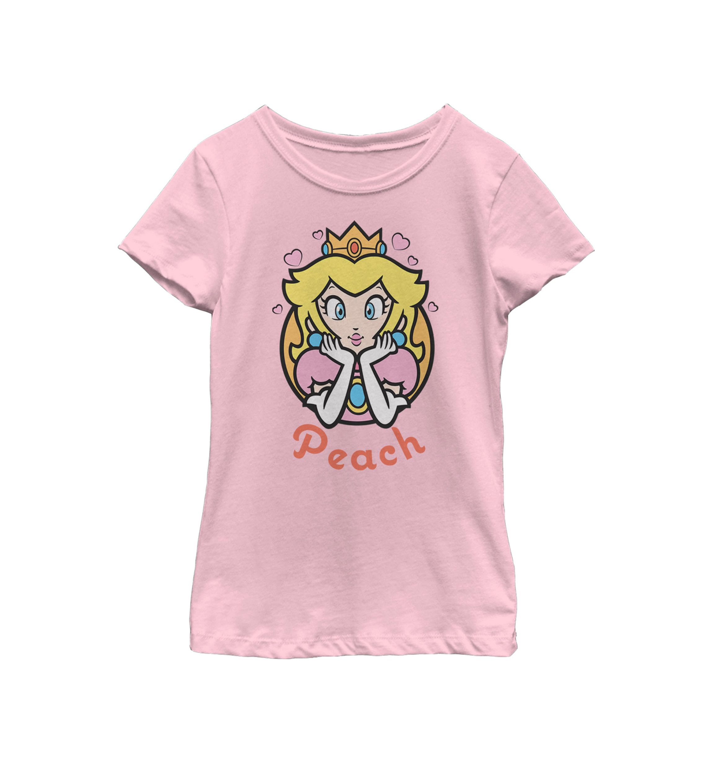 Girls 7-16 Super Mario Princess Peach Portrait Short Sleeve Graphic T-Shirt