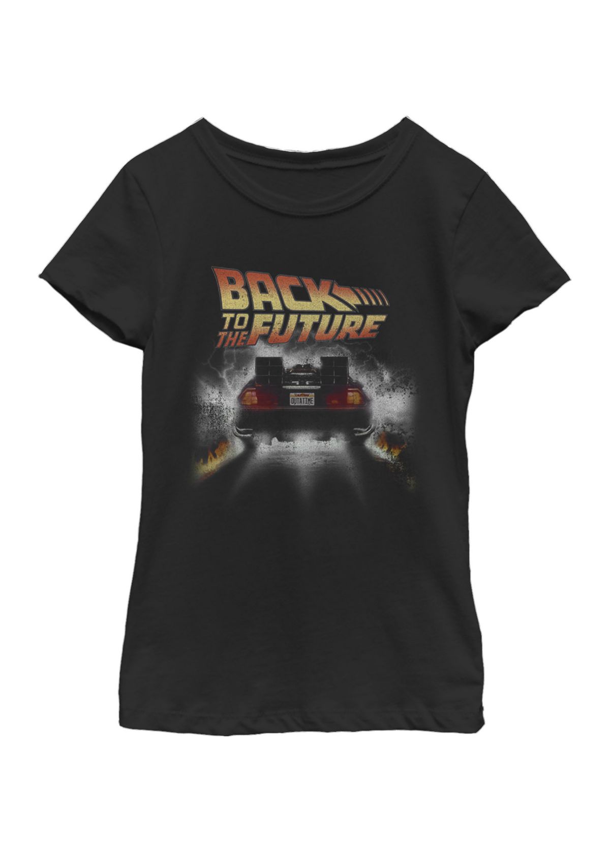 Girls 7-16 Vintage Delorean Peel Out Short Sleeve Graphic T-Shirt