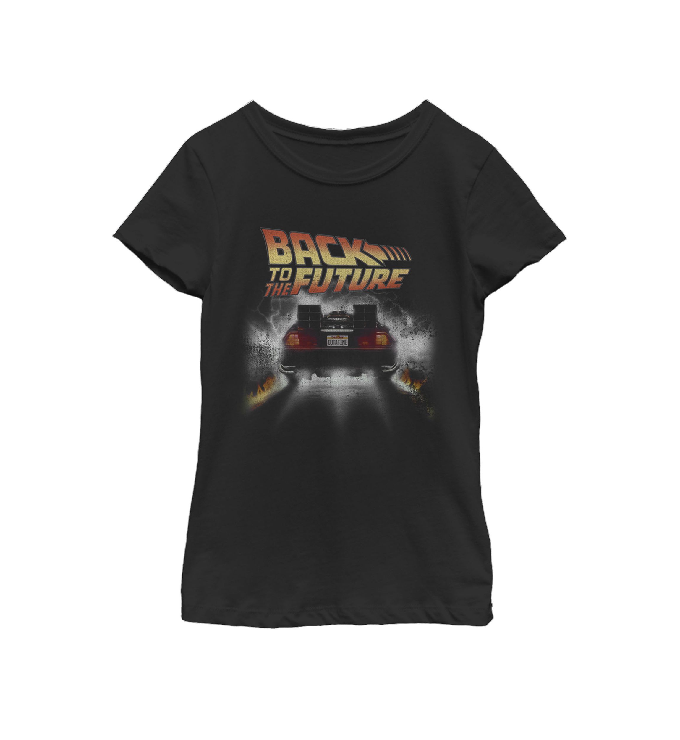 Girls 7-16 Vintage Delorean Peel Out Short Sleeve Graphic T-Shirt