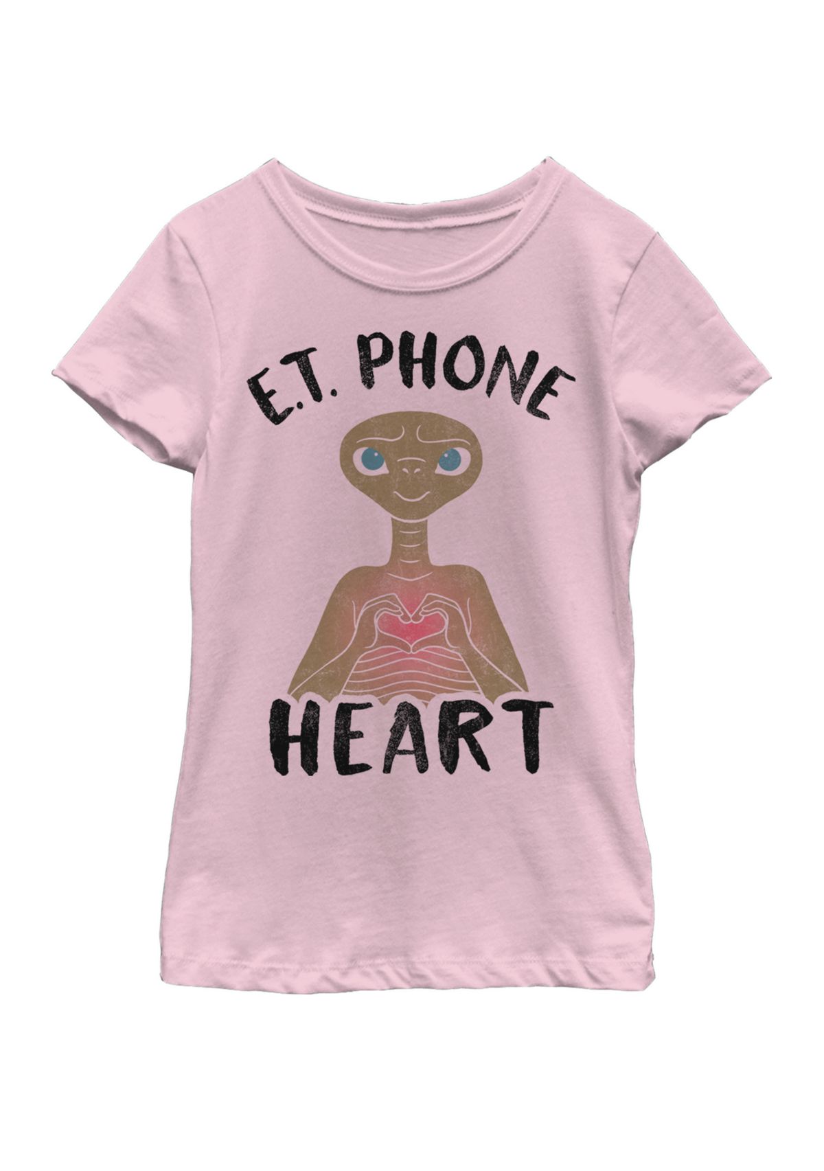 Girls 7-16 Phone Home Heart Hands Short Sleeve Graphic T-Shirt