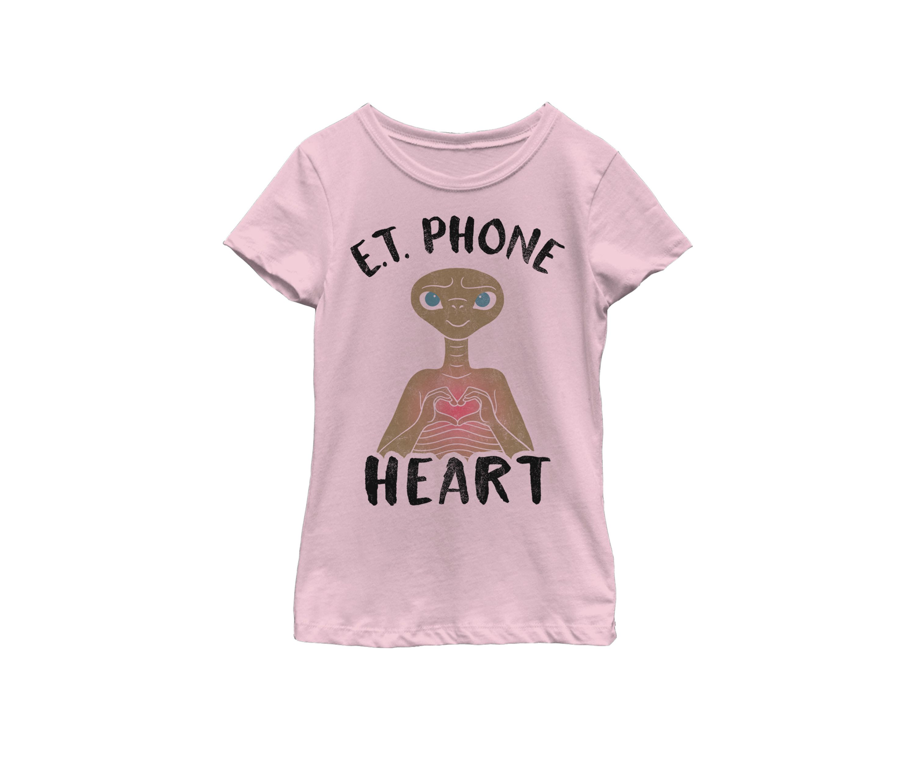 Girls 7-16 Phone Home Heart Hands Short Sleeve Graphic T-Shirt