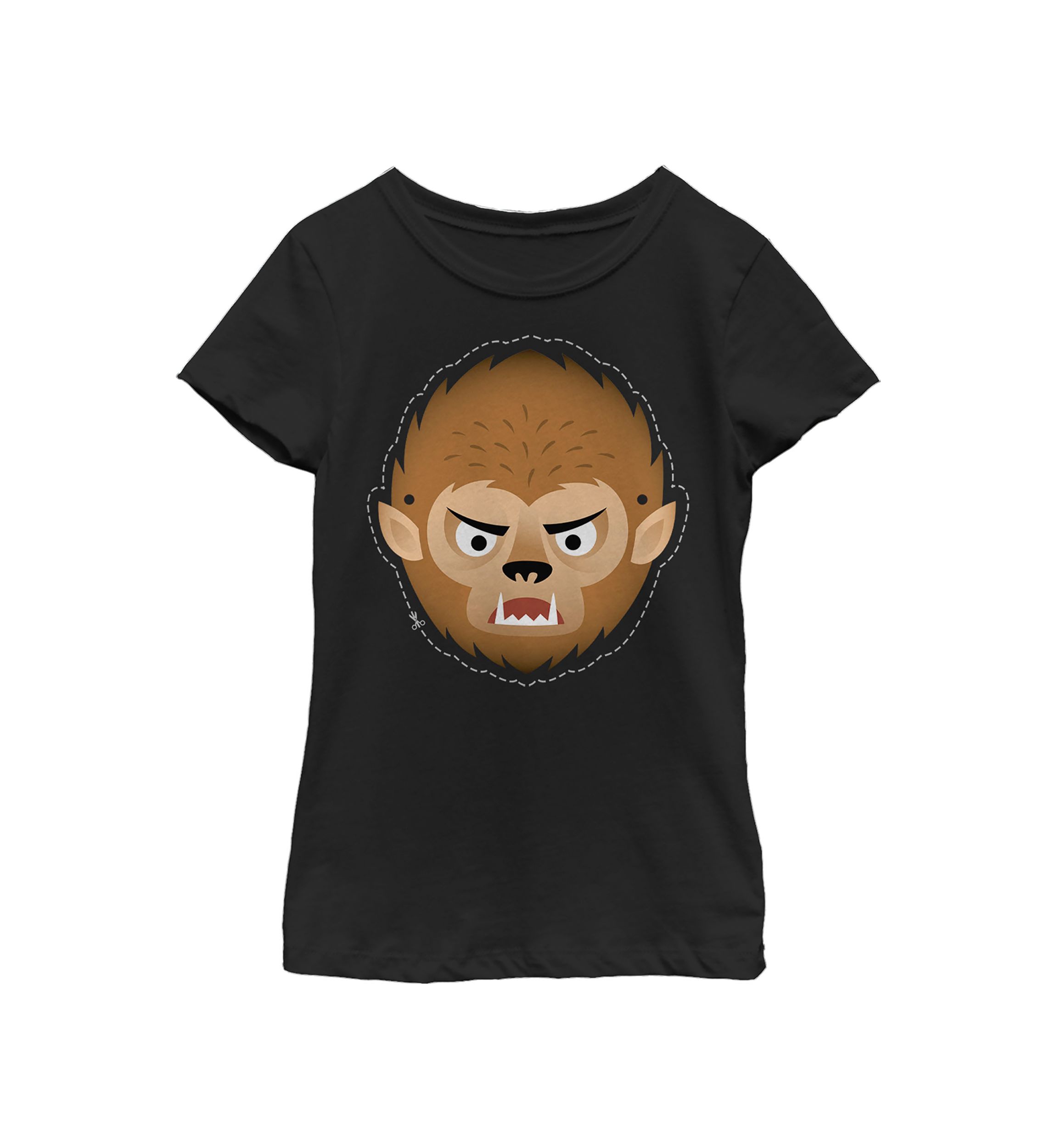 Girls 4-6x Classic Monsters Kiddy Wolfman Mask Graphic T-Shirt