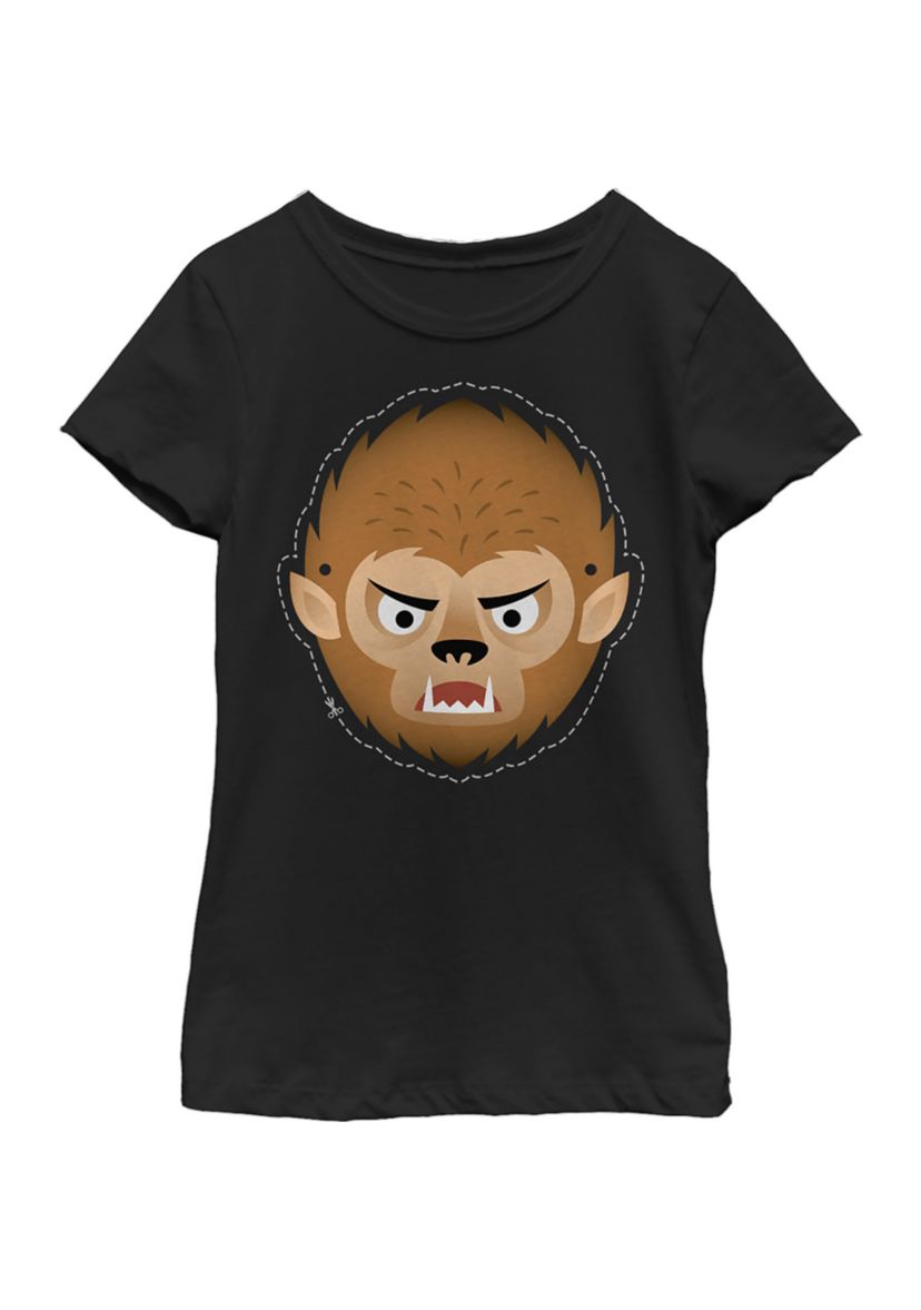 Girls 4-6x Classic Monsters Kiddy Wolfman Mask Graphic T-Shirt