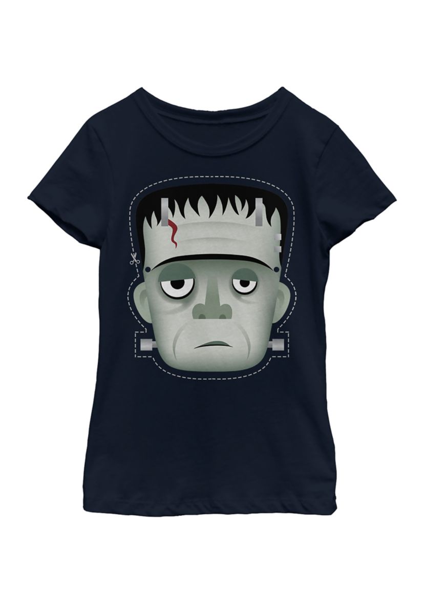 Girls 4-6x Classic Monsters Kiddy Frankenstein Mask Graphic T-Shirt