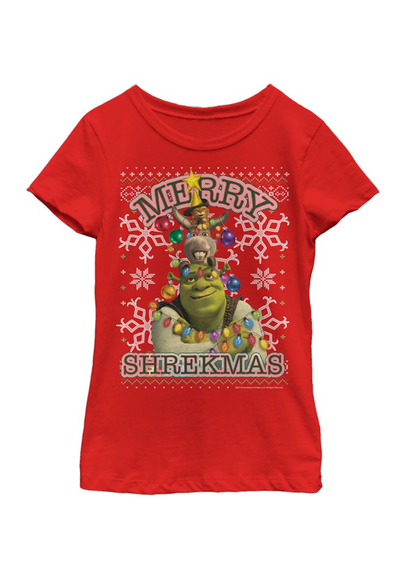 Girls 4-6x Xmas Shrekmas T-Shirt 