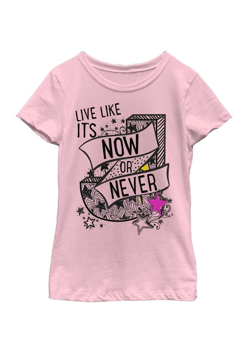 Girls 4-6x Now or Never Graphic T-Shirt