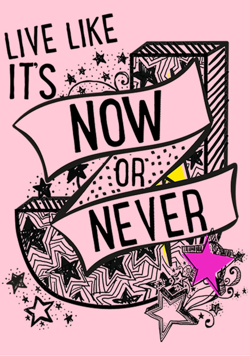 Girls 4-6x Now or Never Graphic T-Shirt